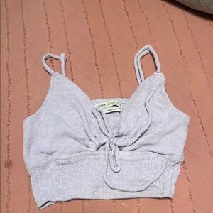 Urban Outfitters Purple Tie Front Crop Camisole